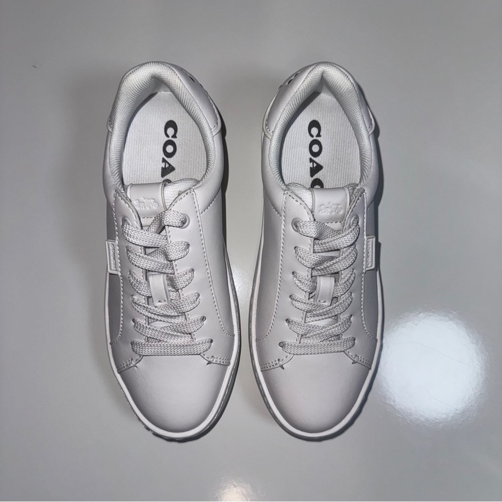 Coach Lowline‎ Leather Sneakers White Women’s Size 5B - Picture 5 of 16